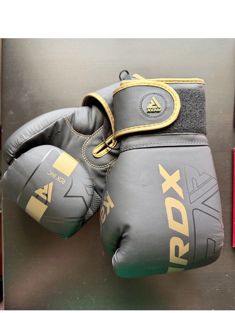 Unisex Black & Gold RDX Boxing Gloves - Protective Sparring Gloves